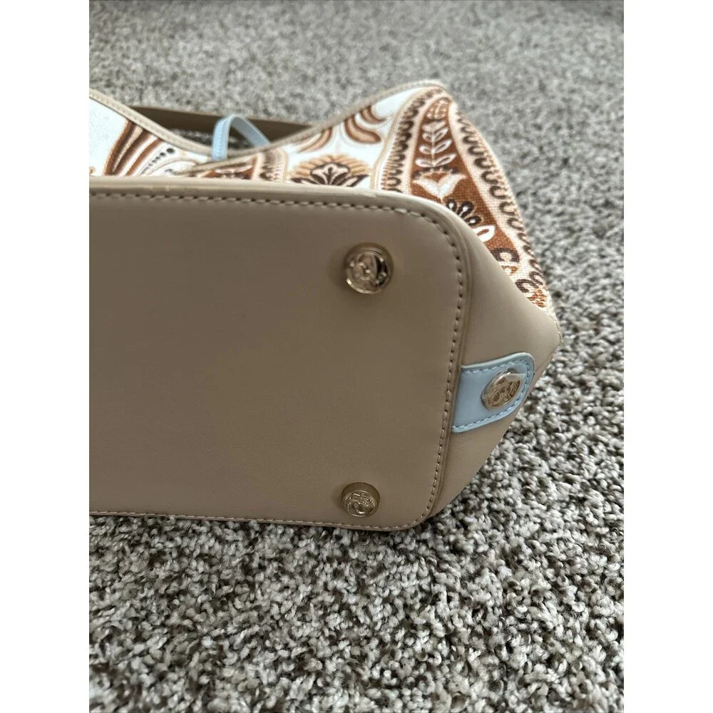 Spartina 449 Tapestry And Leather Bucket Bag Shoulder Purse